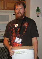 GenCon 06 - Zac with Xbox 360 he won