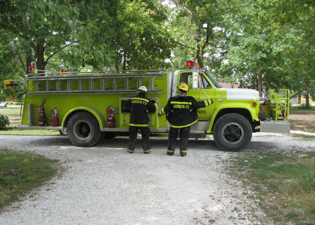 Daves Shed Fire - Augusta fire fighters