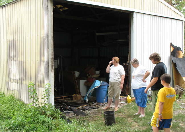 Daves Shed Fire - One last look