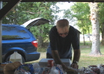 Fitzjarrald Reunion - Ernie getting some breakfast