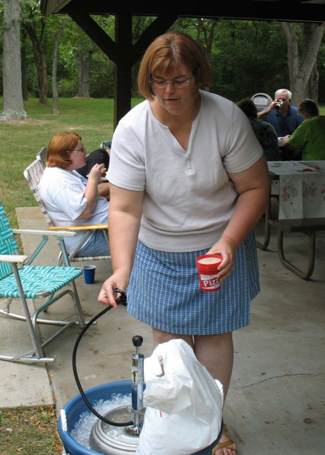 Fitzjarrald Reunion - Kathy getting rootbeer