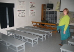 EAA Museum - Kathy in Warbird Briefing Room