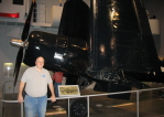 EAA Museum - Tim next to F4U Corsair