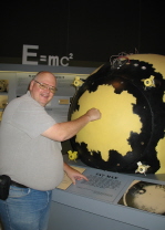 EAA Museum - Tim next to Atom Bomb