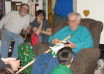 Christmas Fitzjarrald -David, Sam, Grandpa and Levi