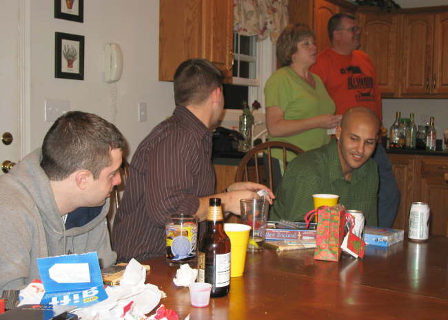 Sitting around the table - Brothers Christmas 06